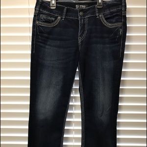 Silver Mid Capri Jeans